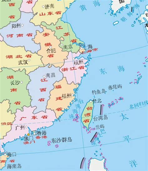 大陸沿海地圖|中國地理